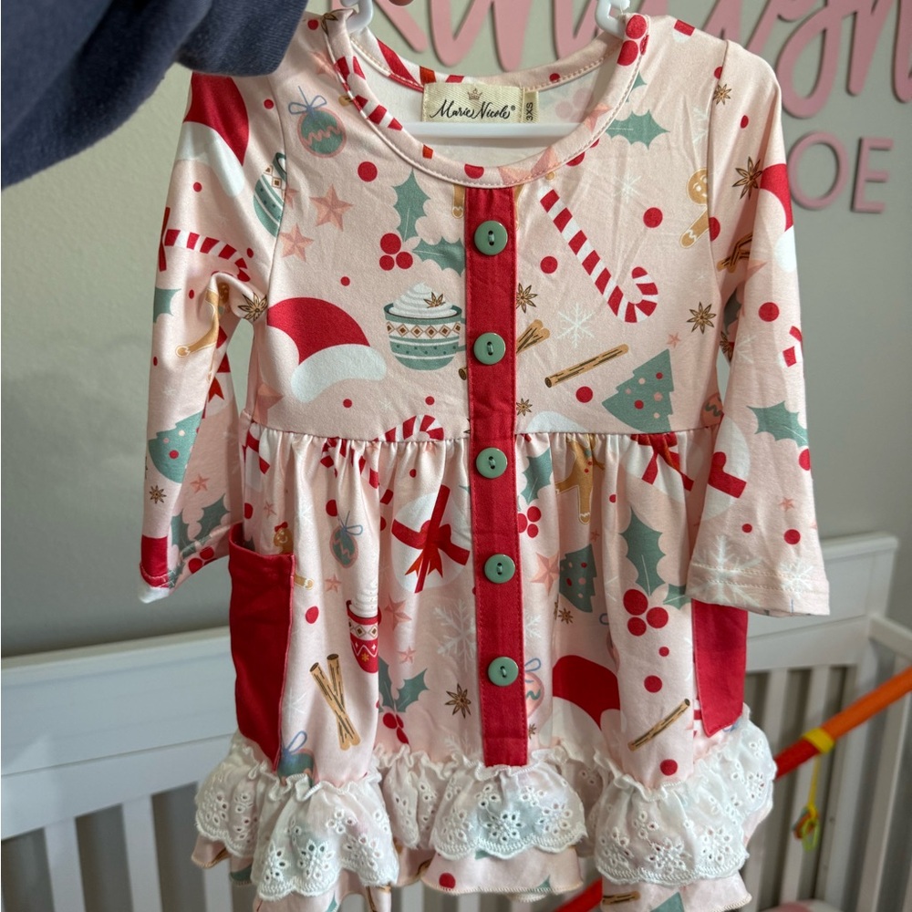 Marie Nicole 6-12 months Christmas dress